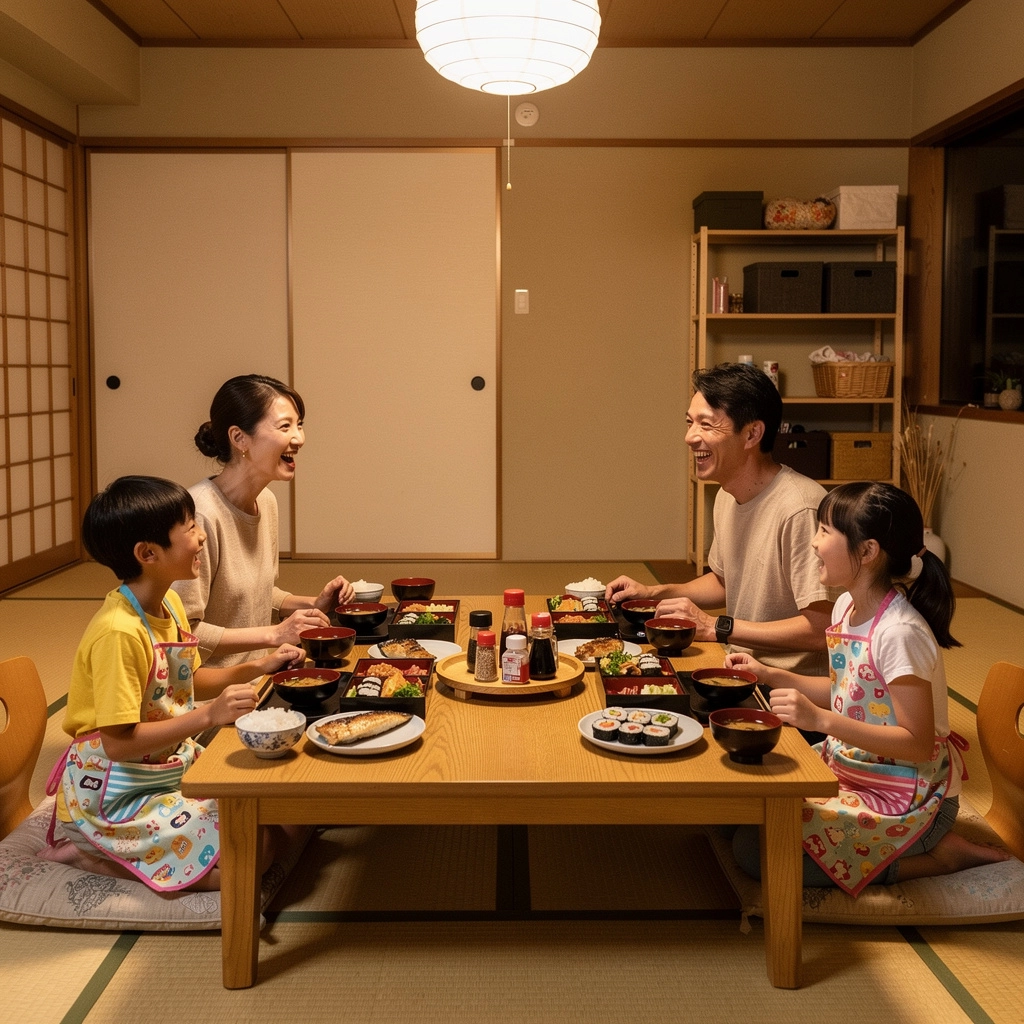 玄関に配置された靴と傘の整理整頓されたスペース